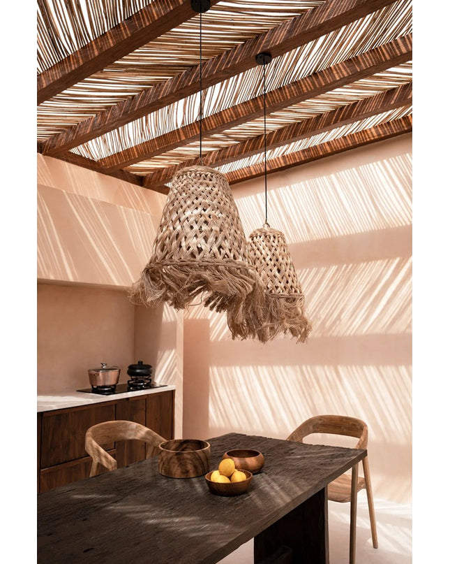 De Abaca Jelly Fish-hanger - Naturel - M