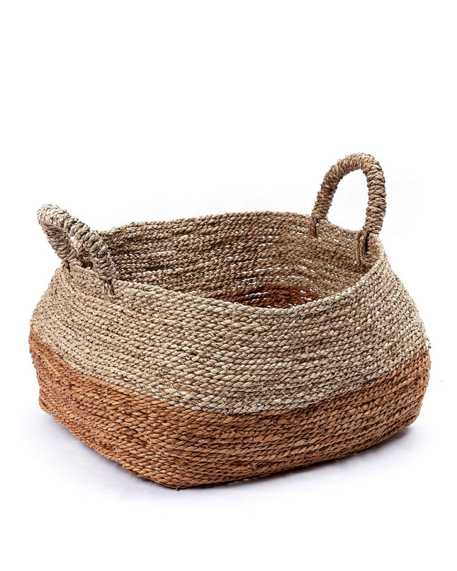 Opbergmand | Wasmand | Plantenmand MAJALENGKA (naturel) gemaakt van bananenvezels en zeegras (3 maten)