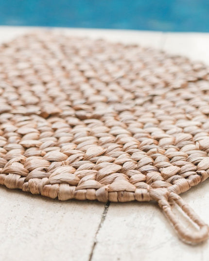 Placemat bladvormig (Set van 2, 4 of 6) 48 cm | Boho Tafelmat DITU gemaakt van Waterhyacint