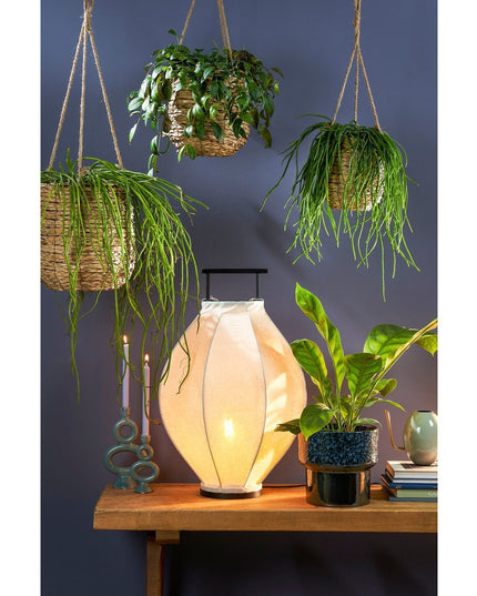 Avalon Hangpot - Set van 3 - H90 x Ø30 cm - Zeegras - Lichtbruin