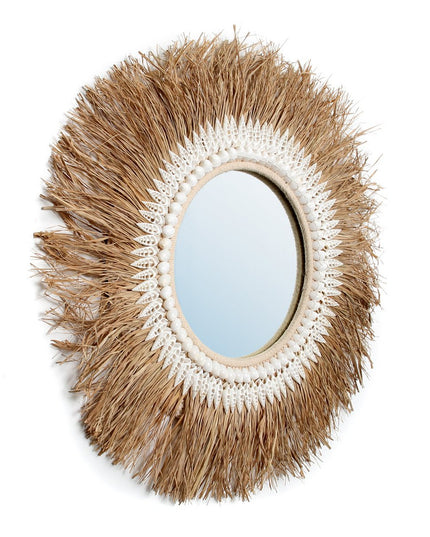 The Raffia Ginger Mirror - Naturel