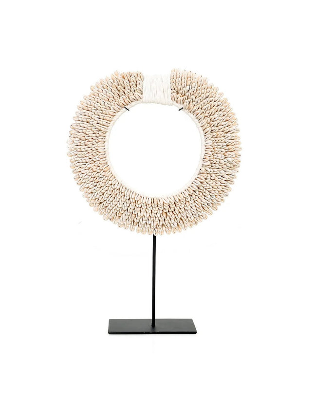 De Papua Shell Disc op standaard - Wit - M