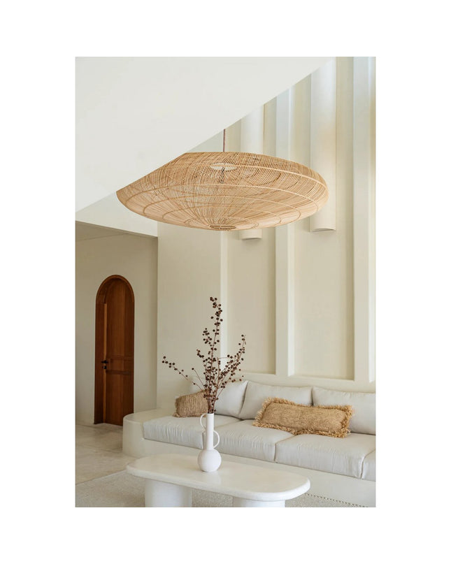 De Raffia Kussenhoes Rechthoekig - Naturel - 35x100