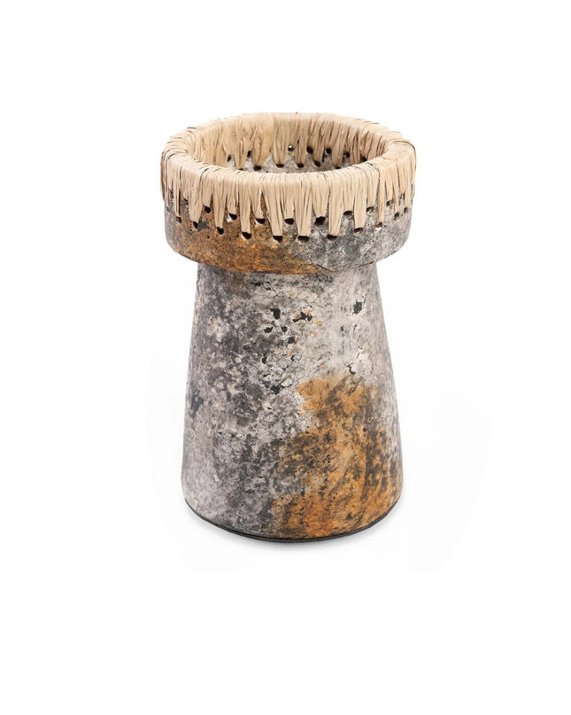 De mooie kandelaar - Antiek grijs - L