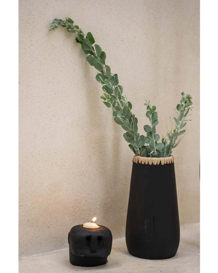 The Sneaky Vase - Zwart Naturel - M