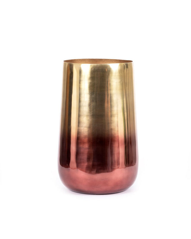 De tweekleurige messing plantenbak - Messing - XL