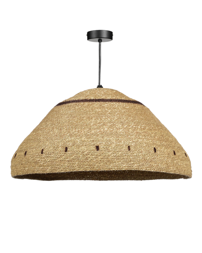 Joulz Hanglamp - H22 x Ø41 cm - Jute - Lichtbruin