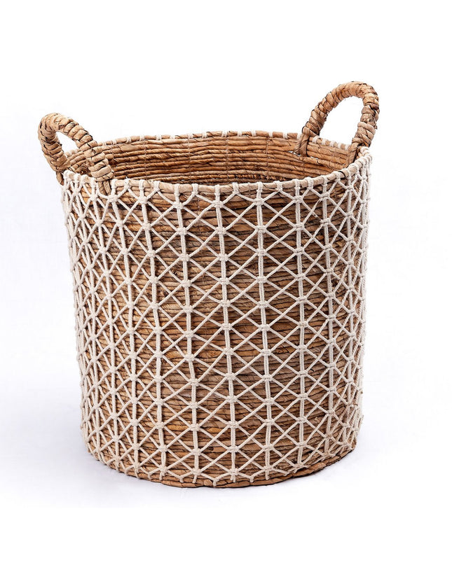 Boho wasmand KERSO | Plantenmand | Opbergmand van bananenvezel (3 maten)