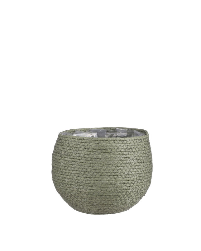 Jorck Plantenmand - H19 x Ø22 cm - Papier - Groen
