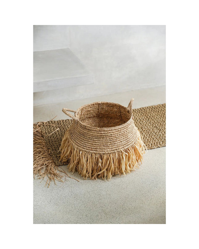 De Raffia Deluxe Manden - Naturel - L