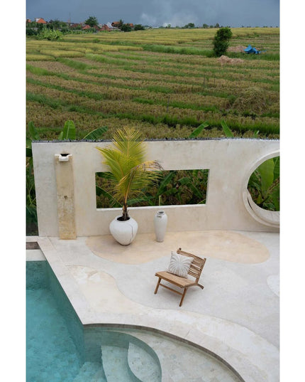 De Isla Palm Kussenhoes - Natuurlijk Wit