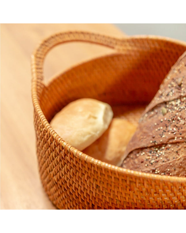 Kleine rotan opbergmand Decoratieve mand SUWARI (2 maten), geweldig als Breasmand of fruitschaal