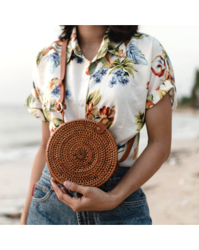 Crossbodytas | Bali Tas SENJA (bruin) Gemaakt van Rattan