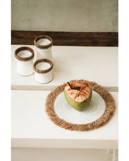 De Seagrass Raffia Placemat - Wit Naturel