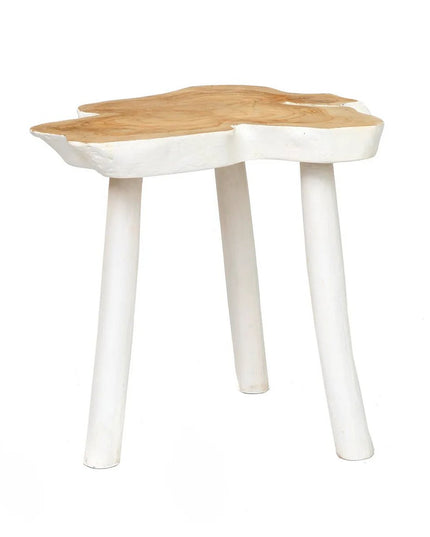 De organische bijzettafel - natuurlijk wit