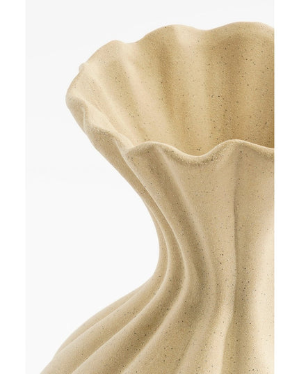 Fiore Vaas - L15 x B15 x H40 cm - Keramiek - Beige