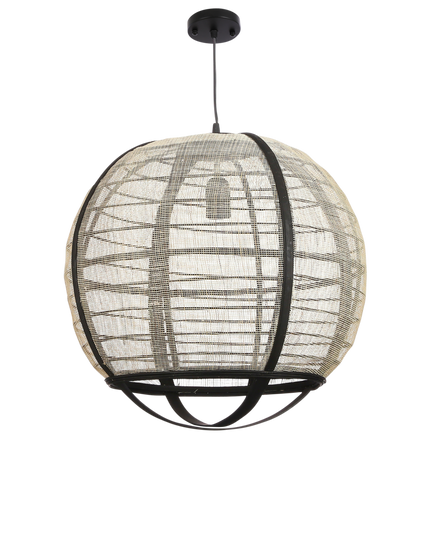 Pella Hanglamp - H44 x Ø45 cm - Linnen - Off White