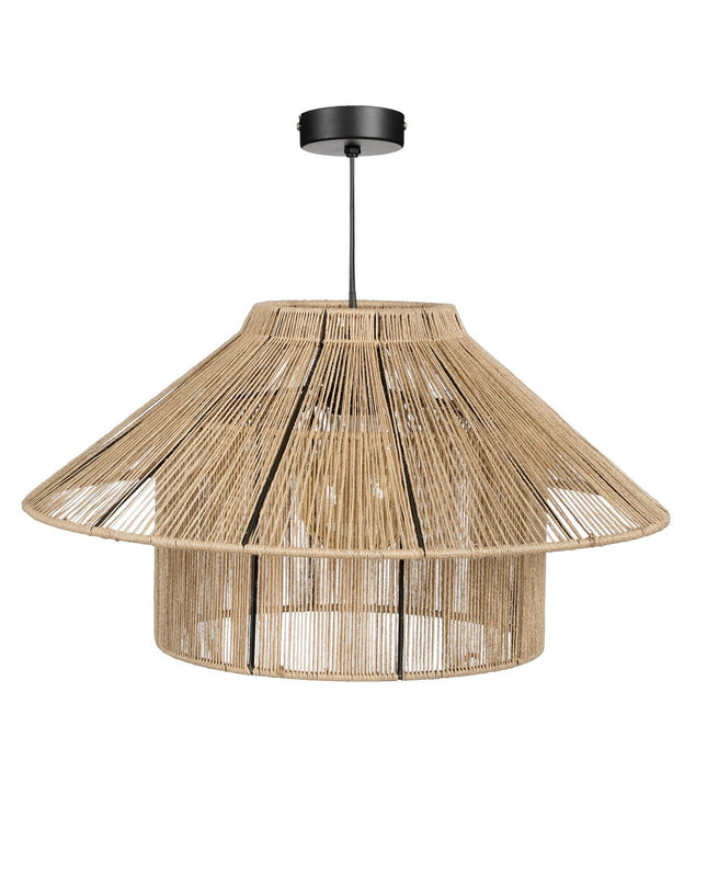 Elsa Hanglamp - H28 x Ø50 cm - Jute - Lichtbruin