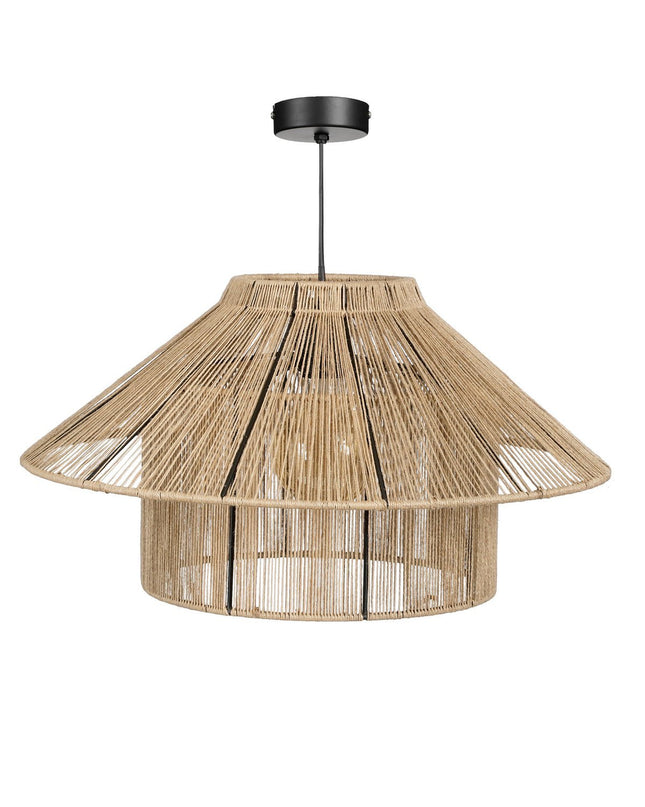 Elsa Hanglamp - H28 x Ø50 cm - Jute - Lichtbruin