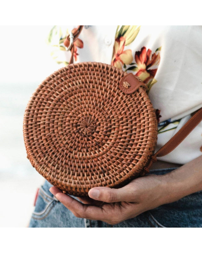 Crossbodytas | Bali Tas SENJA (bruin) Gemaakt van Rattan