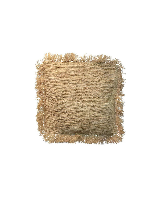 De Raffia Kussenhoes Vierkant - Naturel - 40x40