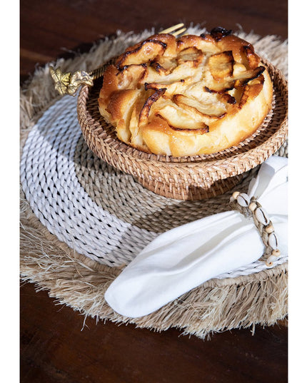 De Seagrass Raffia Placemat - Naturel Wit