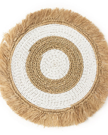 De Seagrass Raffia Placemat - Naturel Wit