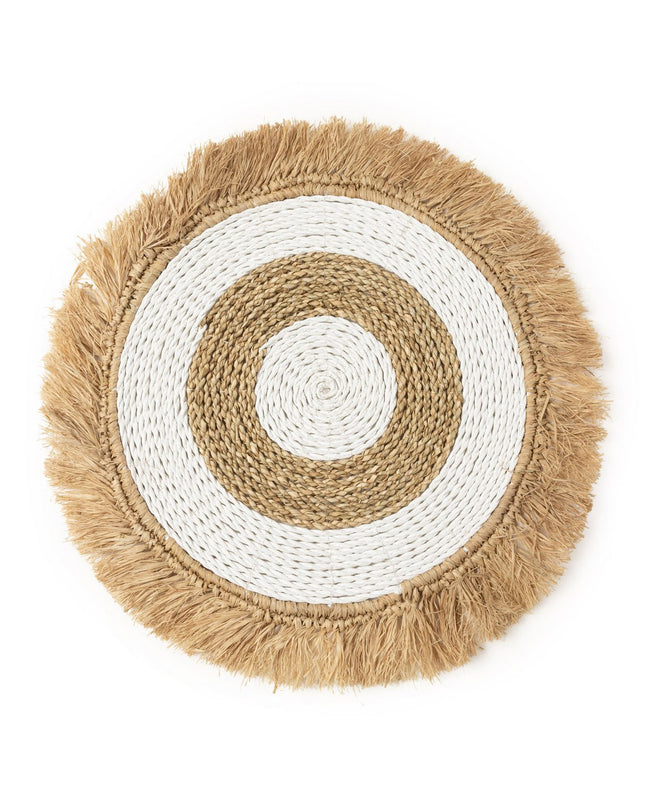 De Seagrass Raffia Placemat - Naturel Wit