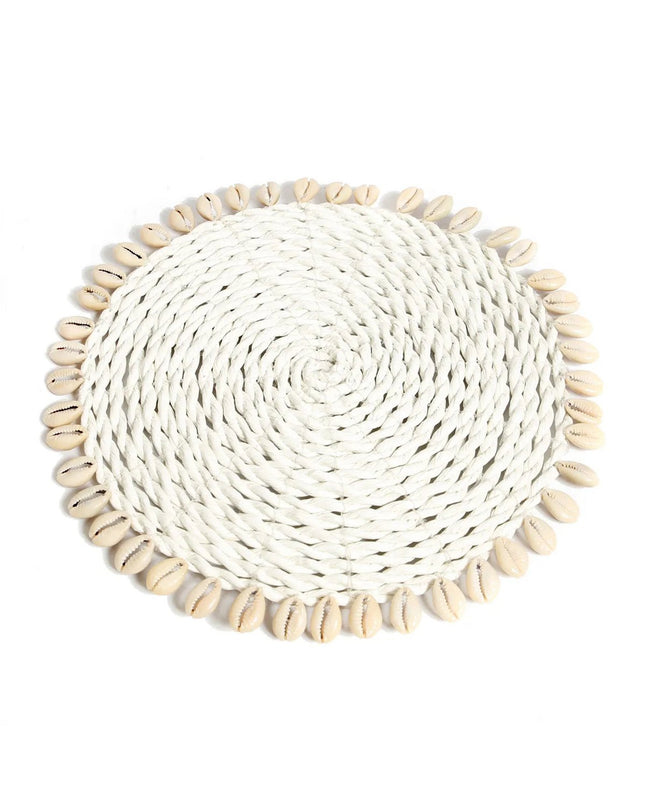 De Seagrass Shell Pan Coaster - Wit