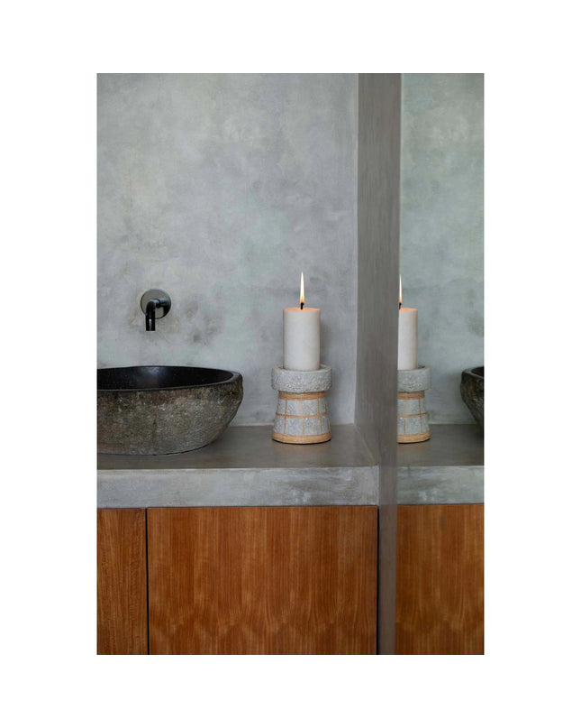De Serene Kaarsenhouder - Beton Naturel - M
