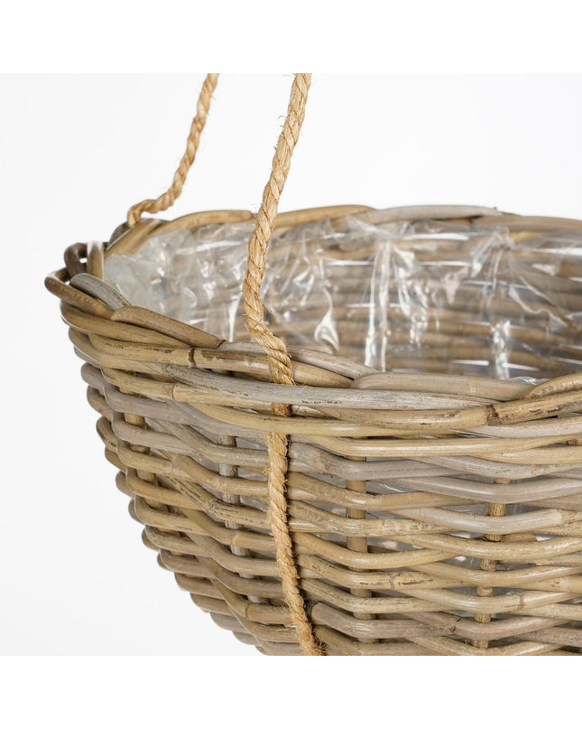 Marcia Plantenmand Hangend voor Buiten - H20 x Ø40 cm - Rotan - Grijs