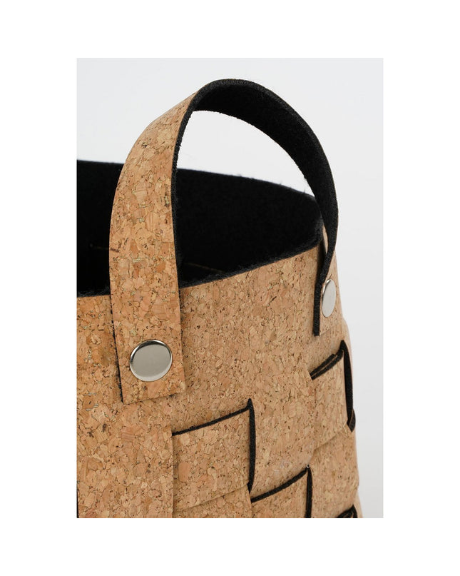 Opbergmand - Set van 3 - L40 x B30 x H30 cm - Kurk/Vilt - Bruin