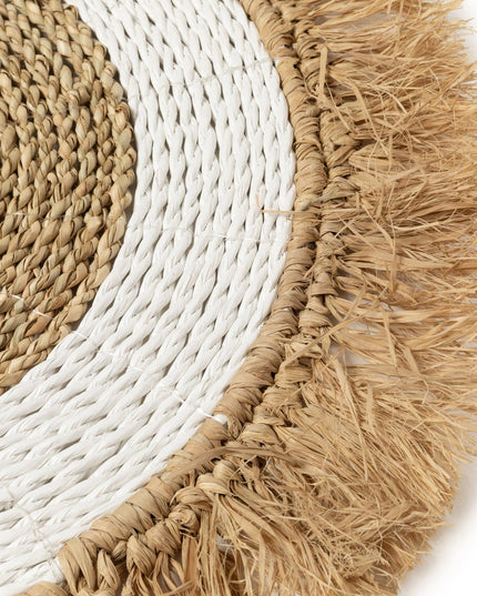 De Seagrass Raffia Placemat - Naturel Wit
