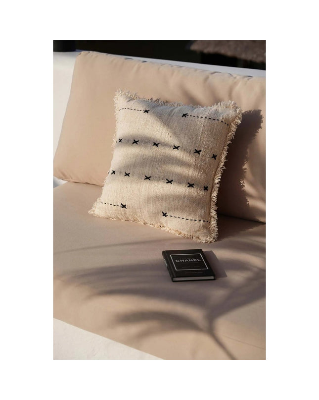 De French Kiss Kussenhoes - Natuurlijk Zwart