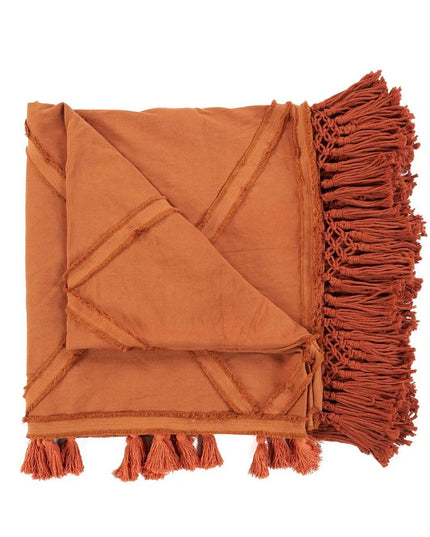 De Berber-bedsprei - Terracotta