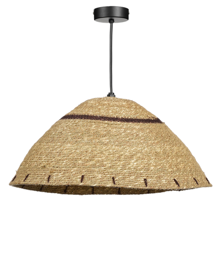 Joulz Hanglamp - H16 x Ø36 cm - Jute - Lichtbruin