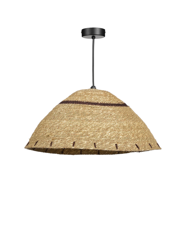 Joulz Hanglamp - H16 x Ø36 cm - Jute - Lichtbruin