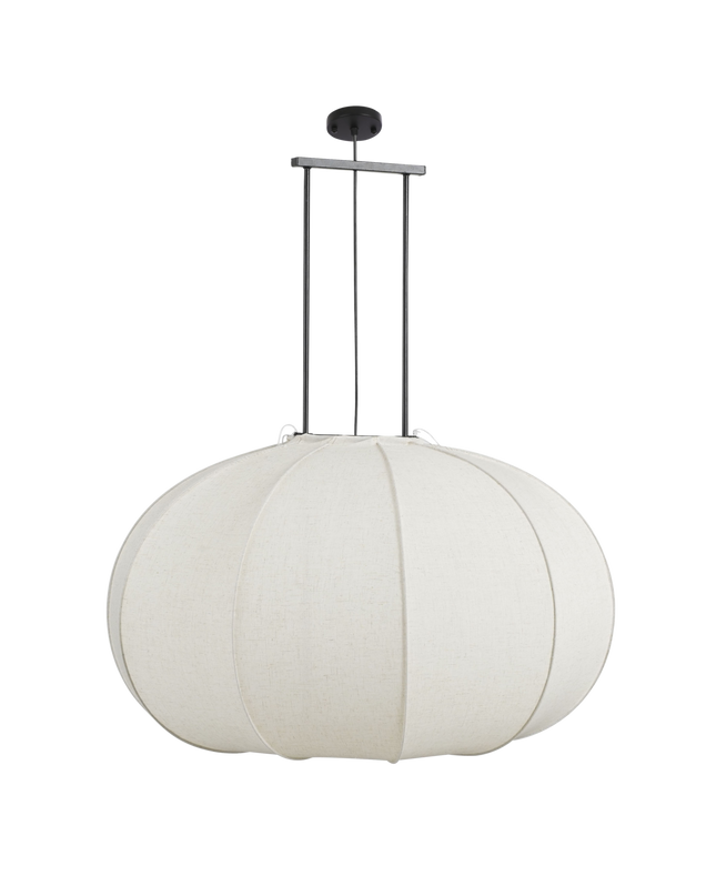 Pego Hanglamp - H94 x Ø83 cm - Linnen - Off White