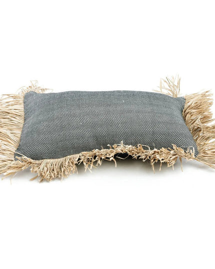 De Katoenen Bonita Kussenhoes - Naturel Zwart - 30x50