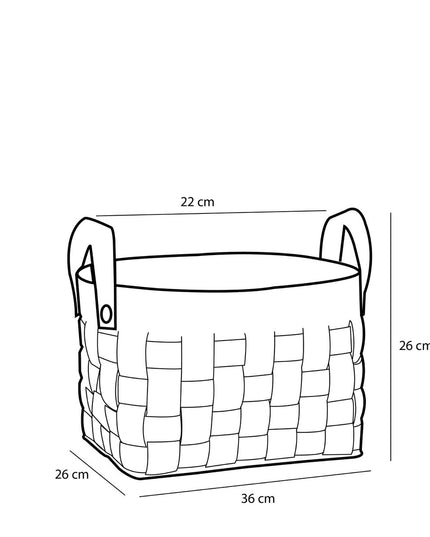 Opbergmand - Set van 3 - L40 x B30 x H30 cm - Kurk/Vilt - Bruin