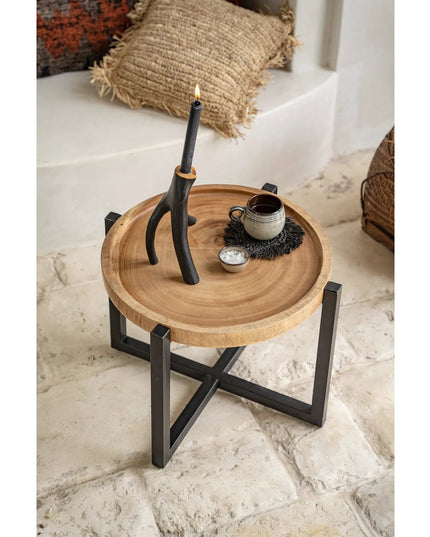 The Fringe Raffia Coaster - Zwart
