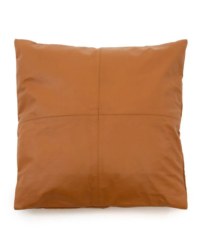 The Four Panel Leren Kussenhoes - Camel - 60x60