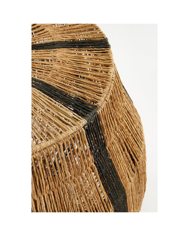 Liliano Mand - Set van 2 - H48 x Ø50 cm - Jute - Zwart