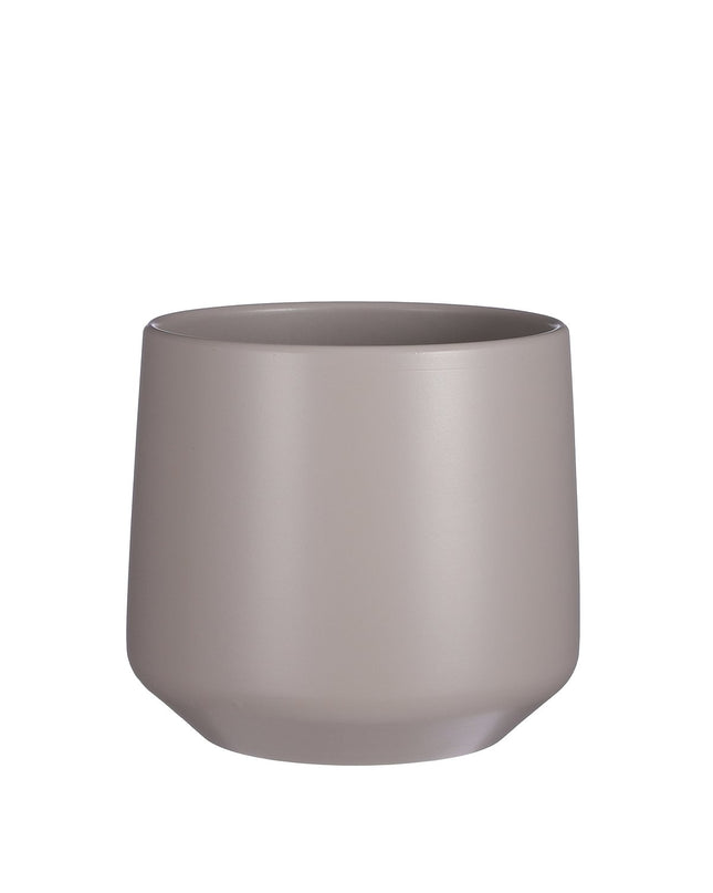 Amber Bloempot - H26 x Ø28 cm - Mat - Taupe