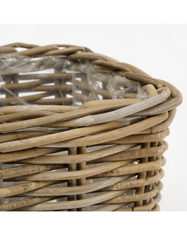 Marcia Plantenmand Buiten - Set van 4 - L33 x B33 x H30 cm - Rotan - Grijs