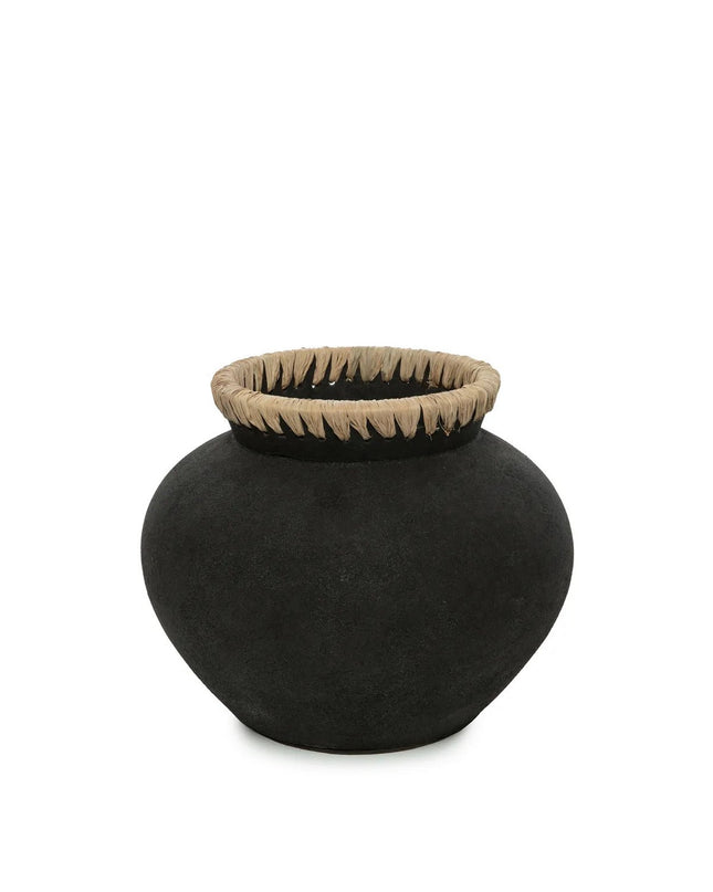 De Styly Vaas - Zwart Naturel - M
