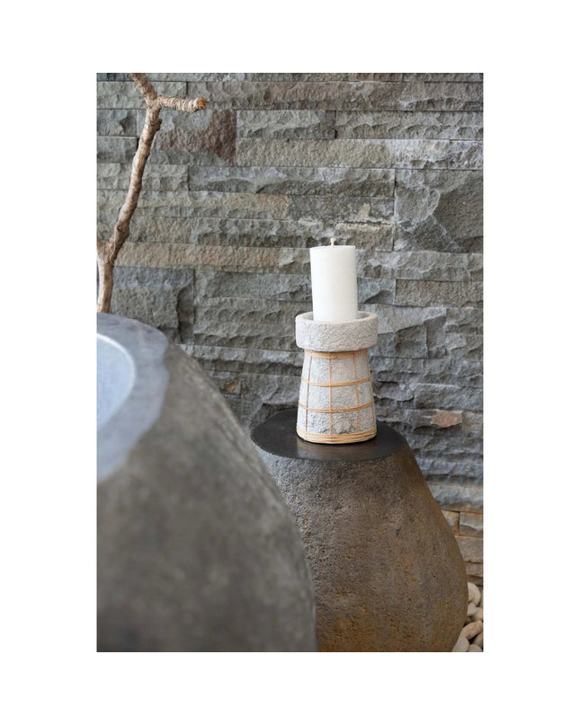 De Serene Kaarsenhouder - Beton Naturel - L