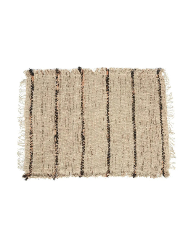 The Oh My Gee Placemat - Beige Zwart - Set van 4