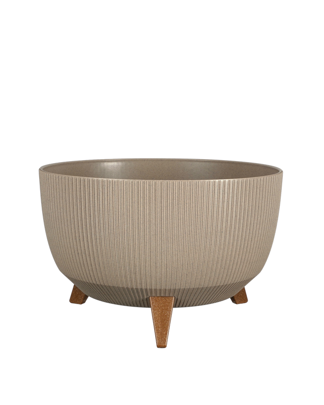 Doppio Bloempot op Poten - H21 x Ø40 cm - Polypropyleen - FSC Mix - Taupe