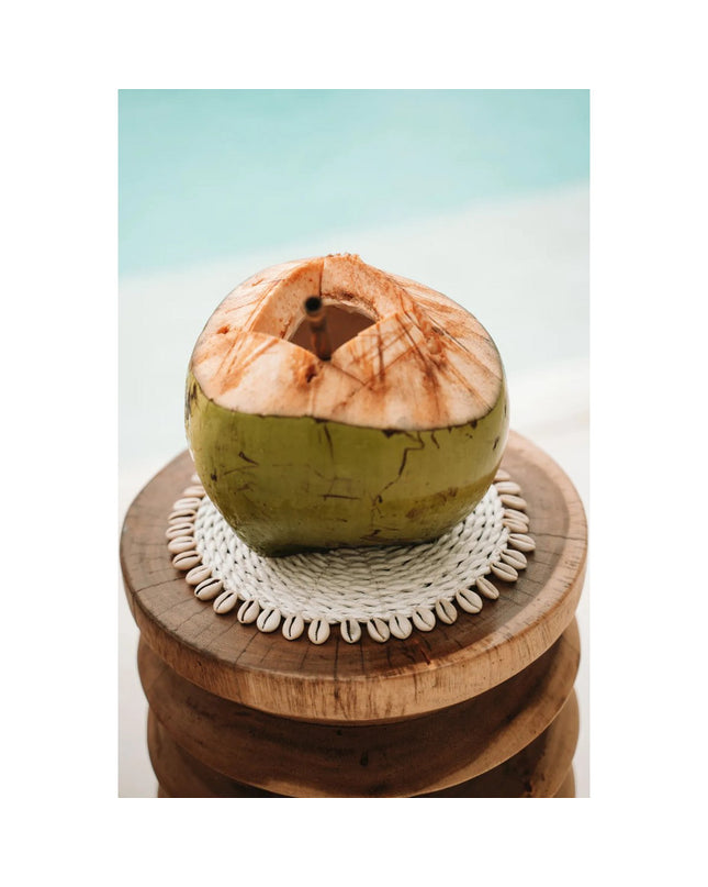 De Seagrass Shell Pan Coaster - Wit